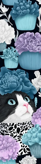 Cat bookmarks featuring a cat and cupcake